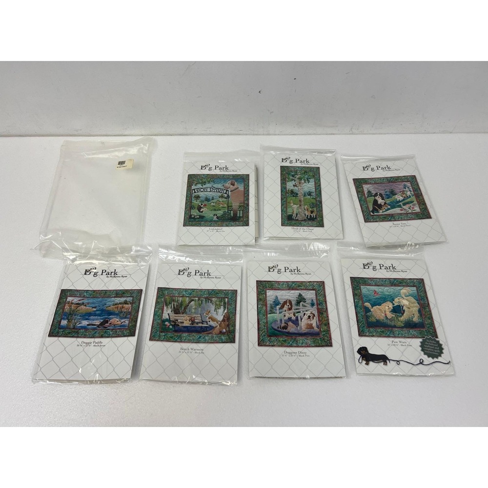 McKenna Ryan Dog Park Quilt Pattern Kit Set Blocks 1-7 Complete New Unopened OOP